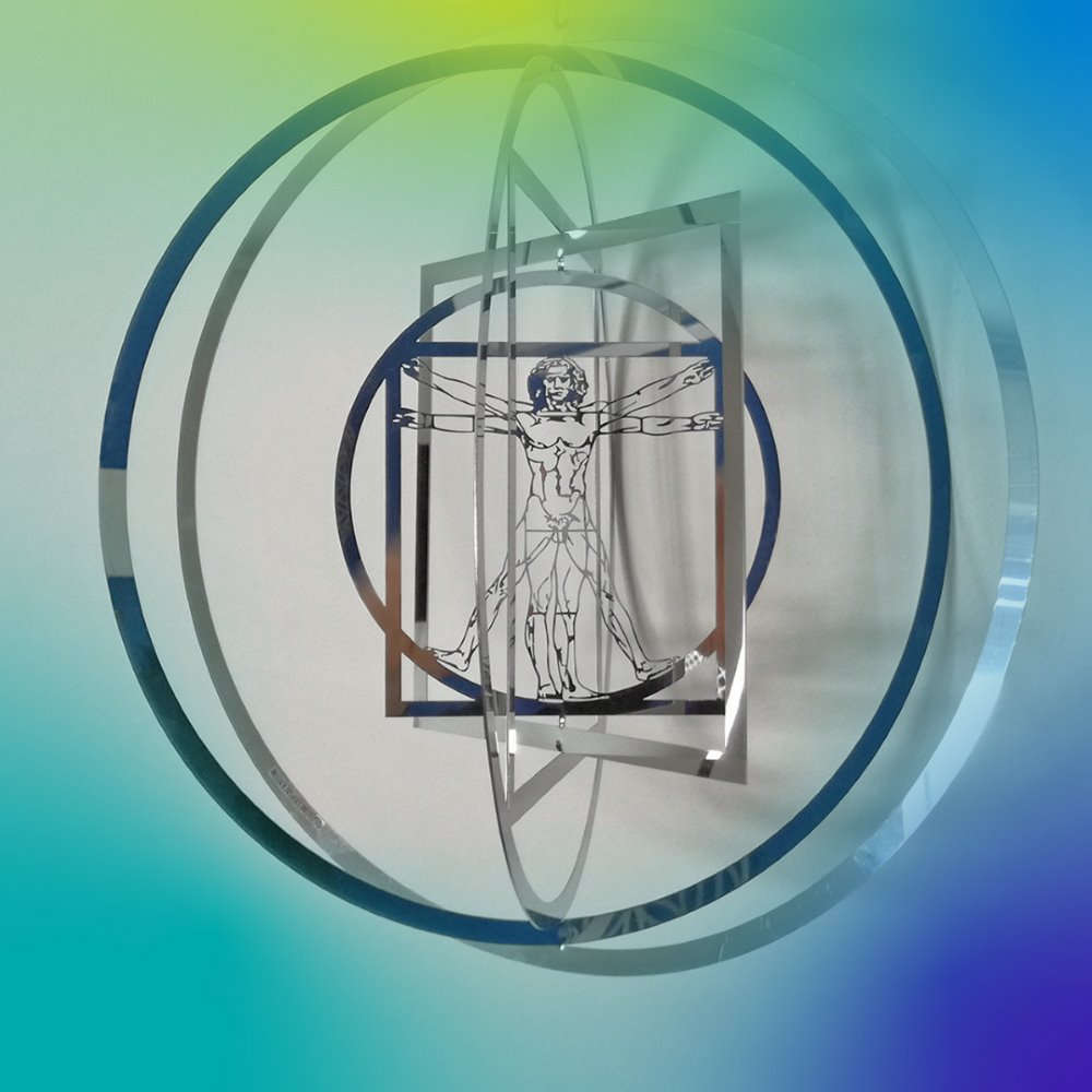 UOMO VITRUVIANO TRIDIMENSIONALE